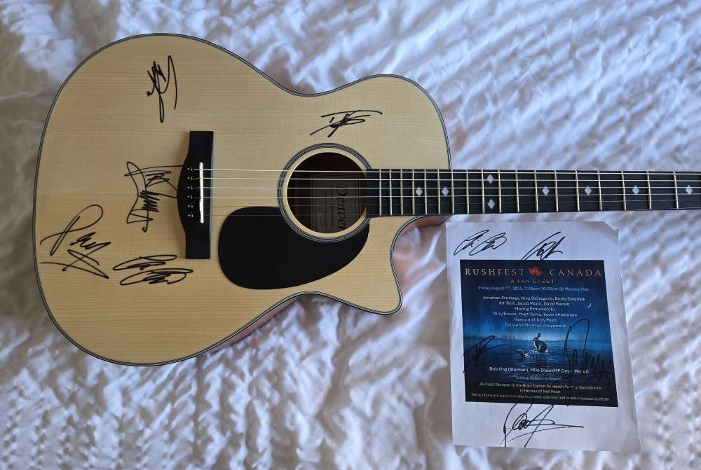2025 RUSHFest Canada - Denver Acoustic Guitar, Signed by Big Wreck and the Thornley Band, Ian Thornley, Chris Caddell, Sekou Lumumba, Dave McMillan, Paulo Neta